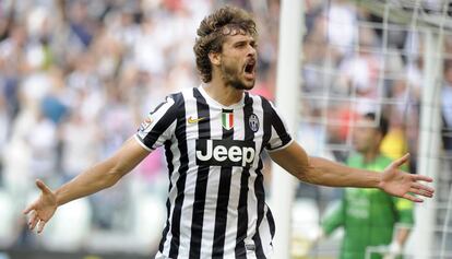 Fernando Llorente celebra su gol ante el Hellas Verona.