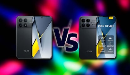 Imagen de los nuevos POCO F8 Ultra y POCO F8 Pro con fondo