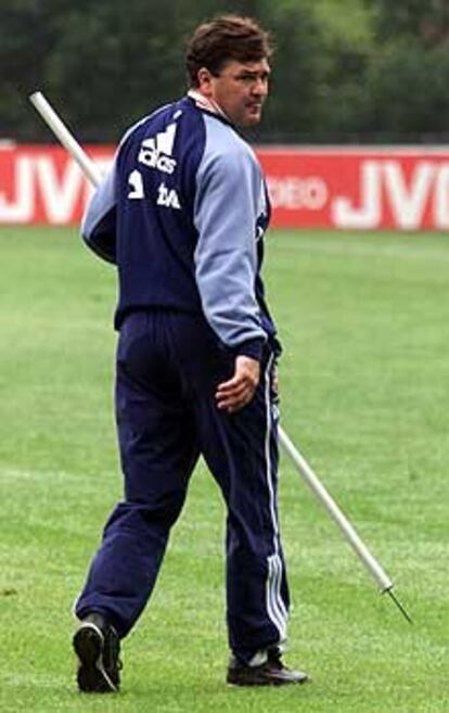 Camacho, en un entrenamiento de la selección.
