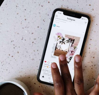 Uso de Instagram en un iPhone