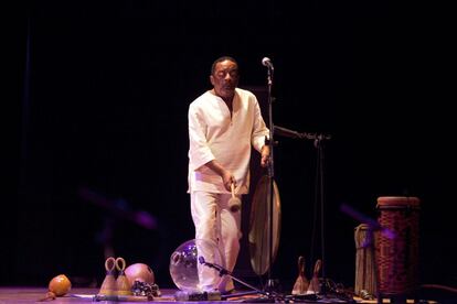 El percusionista brasileño Naná Vasconcelos, en una imagen de 2012.