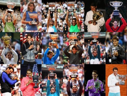 Los 22 Grand Slams de Rafa Nadal, en imágenes