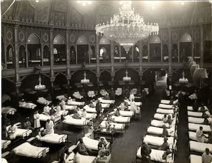 El Royal Pavillion de Brighton (Reino Unido) fue convertido en hospital durante la I Guerra Mundial. The Girdwood Collection/British Library