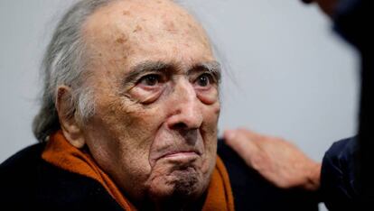 Rafael S&aacute;nchez Ferlosio durante el acto de homenaje del que ha sido protagonista en su 90 cumplea&ntilde;os.