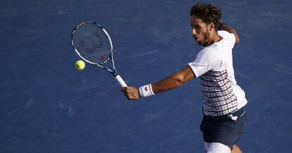 Feliciano, durante el partido contra Fognini.