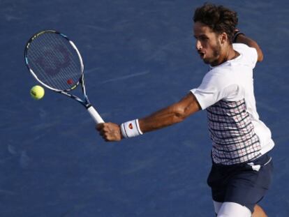 Feliciano, durante el partido contra Fognini.