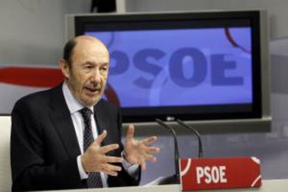 Fotografía facilitada por el PSOE del secretario general del partido, Alfredo Pérez Rubalcaba.