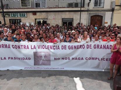 Manifestación contra la violencia machista en Granada en julio pasado.