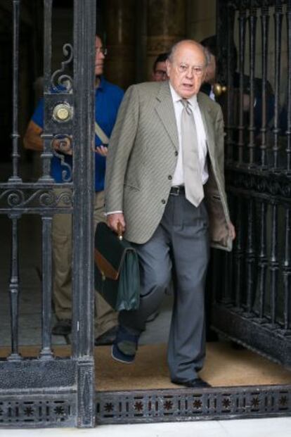 Jordi Pujol, en una imatge sortint del seu despatx l'agost passat.