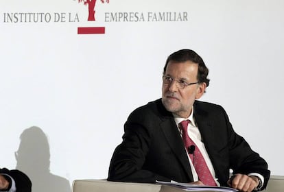 Mariano Rajoy, durante un congreso del Instituto de la Empresa Familiar. Fotograf&iacute;a de archivo.