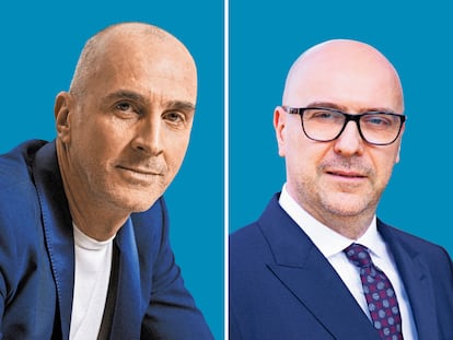 A la izquierda, Gianluca Toniolo, administrador delegado operativo de la filial de belleza de Dolce & Gabbana, y Alfonso Dolce, directivo de la matriz. DARIO BOLOGNA