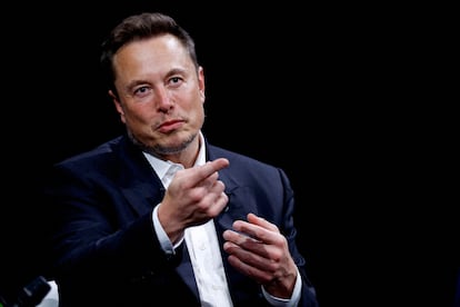 Elon Musk, propietario de X (antes Twitter), en una imagen de su participación en la conferencia Viva Technology en Paris en junio de 2023.