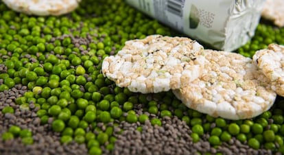 Las tortitas de arroz con guisantes y lentejas de Cerealto Siro Foods,  inspiradas con inteligencia artificial.