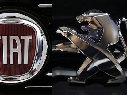 Logos de Fiat y Peugeot.