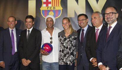 Inauguració de la nova oficina del Barça a Nova York.