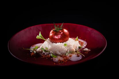'Tomate nitro' 2014, plato del chef marbellí Dani García.