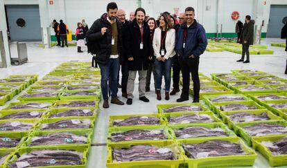 Pablo iglesias visita este jueves la lonja de A Coruña.