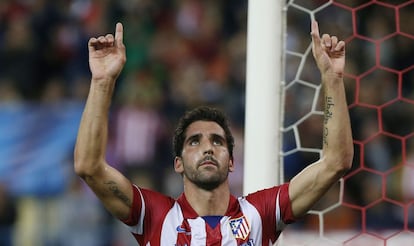 Raul Garcia celebra su gol.