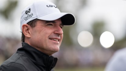 Scott O'Neil, CEO del LIV Golf, durante un torneo de este año.