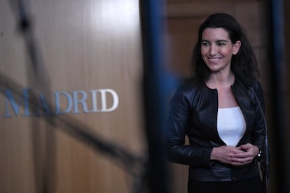 Rocío Monasterio, el domingo en la Asamblea de Madrid.