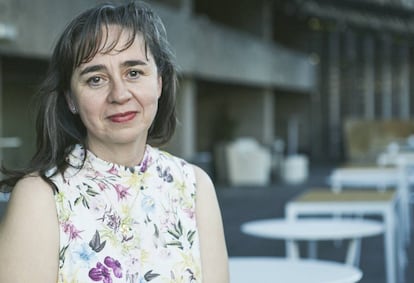 La astrofísica Luisa Lara, después de la entrevista.