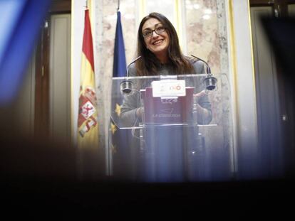 Sol Sánchez, en el Congreso de los diputados. 