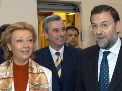 Rajoy, hoy en Zaragoza junto a Luisa Fernanda Rudi.