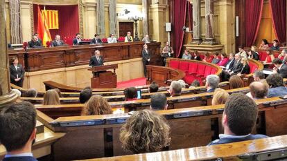 Segunda jornada  de investidura de Quim Torra en el pleno del Parlament.