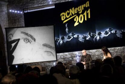 El inspector Daniel Martínez, ayer, en la mesa redonda de BCNegra.