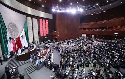 La sesión ordinaria se la Cámara de Diputados en Ciudad de México el pasado domingo 18 de abril.