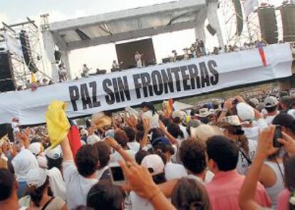 Concierto 'Paz sin fronteras' en el puente internacional Simón Bolívar (entre Colombia y Venezuela)
