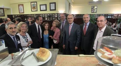 Los portavoces parlamentarios, reunidos por EL PAÍS para hacer balance de la IX Legislatura.