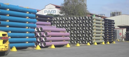 Productos de Saint Gobain PAM en instalaciones de la compañía.