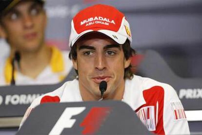 Fernando Alonso, en Valencia.