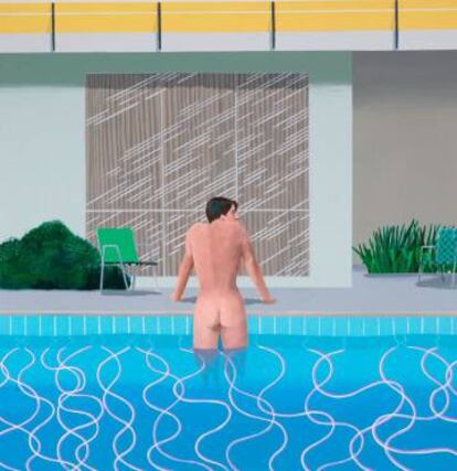 'Peter saliendo de la piscina de Nick' (1967), obra de David Hockney.