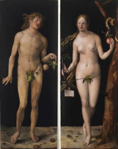Adán y Eva, de Alberto Durero. Galería online del Museo del Prado de Madrid