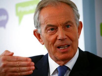 El ex primer ministro de Reino Unido, Tony Blair, este viernes en Londres.