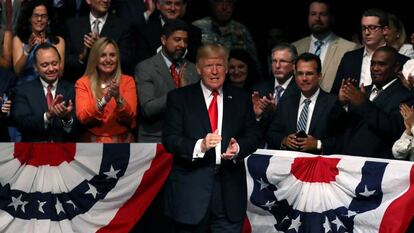 Donald Trump, durante o discurso em que anunciou a mudança de política em relação a Cuba.