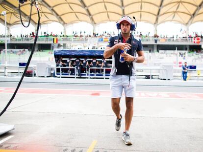 Carlos Sainz of Scuderia, este viernes en el circuito de Sepang.