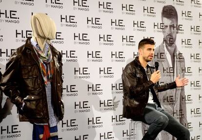 Gerard Piqu&eacute; en la presentaci&oacute;n de la campa&ntilde;a de Mango, el 20 de febrero de 2012.