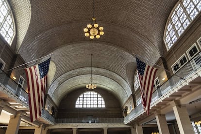 Estación de inmigración de Ellis Island (1918), en Nueva York. |