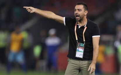 Xavi, como técnico del Al-Sadd.
