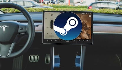 Tesla con logo de Steam