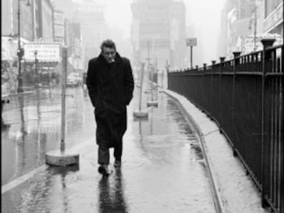 James Dean, en 1955 en Nueva York. 