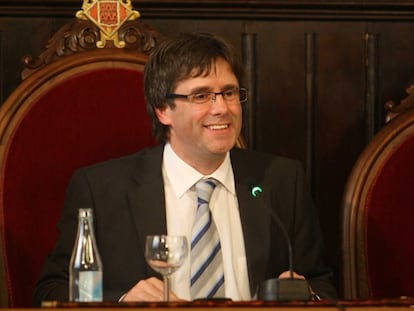 Carles Puigdemont, durante su etapa como alcalde de Girona.