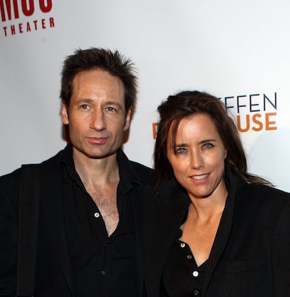 David Duchovny y Tea Leoni, en una fiesta en Nueva York en noviembre de 2010.