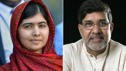 2014: Kailash Satyarthi e Malala Yousafzai

A paquistanesa Malala Yousafzai, a garota que foi atingida por um tiro na cabeça dos talibãs em 2012 por defender a educação das mulheres, e o ativista indiano Kailash Satyarthi foram premiados “pela luta contra a opressão de crianças e jovens e pelo direito de todas as crianças à educação”.