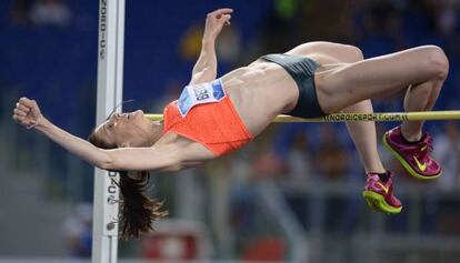 Ruth Beitia, en Roma, el jueves por la noche.