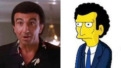 Frank Sivero em 'Uno dos nossos' e o mafioso Louie de 'Los SImpson'.