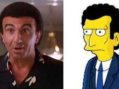 Frank Sivero em 'Uno dos nossos' e o mafioso Louie de 'Los SImpson'.